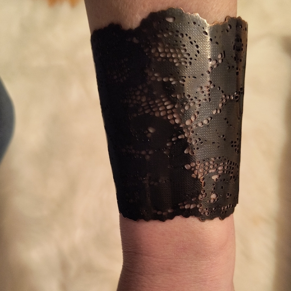 Black Lace Cuff Bracelet